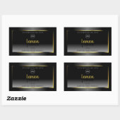 Trendy Black White Product Labels Gold Lijst Logo (Vel)
