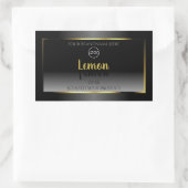 Trendy Black White Product Labels Gold Lijst Logo (Tas)
