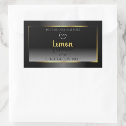 Trendy Black White Product Labels Gold Lijst Logo (Tas)