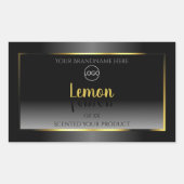 Trendy Black White Product Labels Gold Lijst Logo (Voorkant)