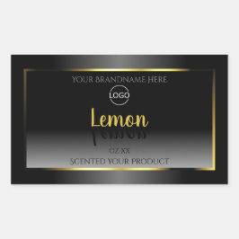 Trendy Black White Product Labels Gold Lijst Logo