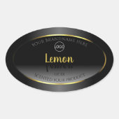 Trendy Black White Product Labels Gold Lijst Logo (Voorkant)