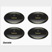 Trendy Black White Product Labels Gold Lijst Logo (Vel)