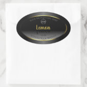 Trendy Black White Product Labels Gold Lijst Logo (Tas)
