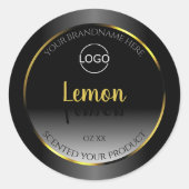 Trendy Black White Product Labels Gold Lijst Logo (Voorkant)