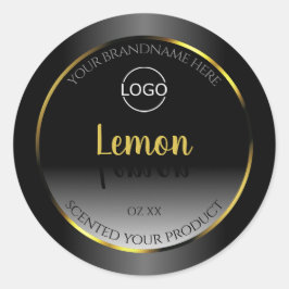 Trendy Black White Product Labels Gold Lijst Logo