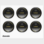 Trendy Black White Product Labels Gold Lijst Logo (Vel)