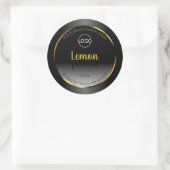 Trendy Black White Product Labels Gold Lijst Logo (Tas)