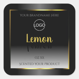 Trendy Black White Product Labels Gold Lijst Logo