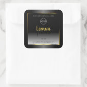 Trendy Black White Product Labels Gold Lijst Logo (Tas)