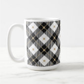 Trendy Black White Pset Pattern Koffiemok (Links)