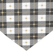 Trendy Black White Pset Pattern Korte Tafelloper (Hoek)