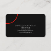 Trendy Black & White Red Plain Creative Modern Visitekaartje (Achterkant)