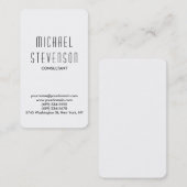 Trendy Black White Ronde Corner Visitekaartje (Voorkant / Achterkant)