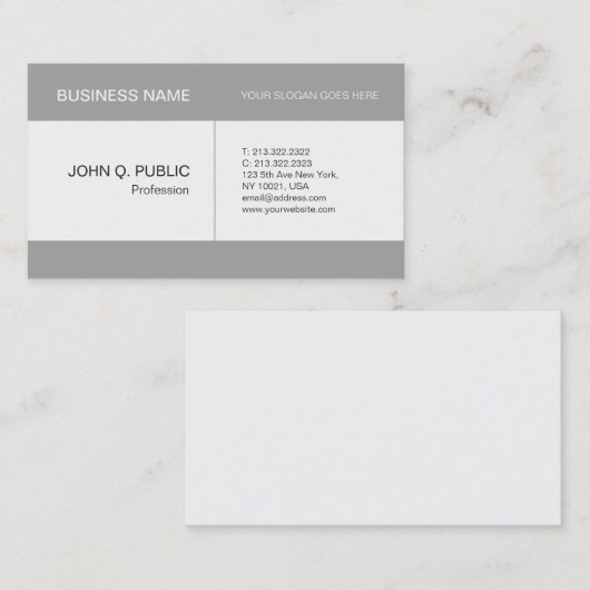 Trendy Black White Simple Stylish Company Design Visitekaartje (Voorkant / Achterkant)