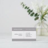 Trendy Black White Simple Stylish Company Design Visitekaartje (Staand voorkant)