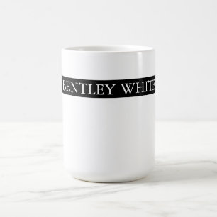 Trendy Black White, stijlvol, eenvoudig Jouw naam Koffiemok