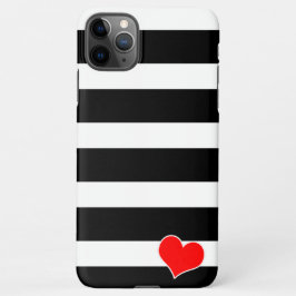 Trendy Black & White Striped iPhone 11Pro Max Hoesje