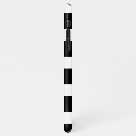 Trendy Black & White Striped iPhone Hoesje (Linkerkant)