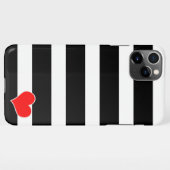 Trendy Black & White Striped iPhone Hoesje (Achterkant horizontaal)