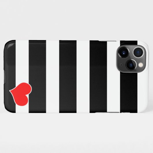 Trendy Black & White Striped iPhone Hoesje (Achterkant horizontaal)