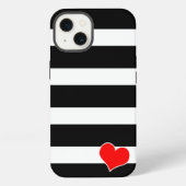 Trendy Black & White Striped iPhone Hoesje (Achterkant)
