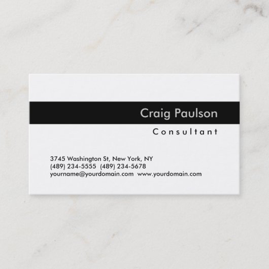 Trendy Black White Striped Visitekaartje (Voorkant)