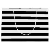 Trendy Black White Stripes Hair and Beauty Salon Large Cadeautasje (Achterkant)