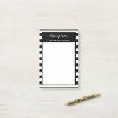 Trendy Black White Stripes Hair and Beauty Salon Post-it® Notes (Op bureau)