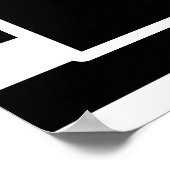 Trendy Black White Stripes Hair Salon Sign Poster (Hoek)