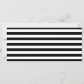 Trendy Black White Stripes Salon Gift Certificate (Achterkant)