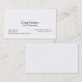 Trendy Black White Stylish Visitekaartje (Voorkant / Achterkant)