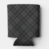 Trendy Black white tartan Personaliseer Monogram Blikjeskoeler (Achterkant)