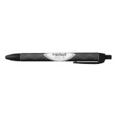 Trendy Black white tartan Personaliseer Monogram Zwarte Inkt Pen (Bodem)