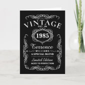 Trendy Black & White Typography Birthday Kaart (Voorkant)
