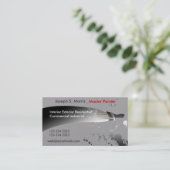 Trendy Black White Waterverf Paint House Painters Visitekaartje (Staand voorkant)