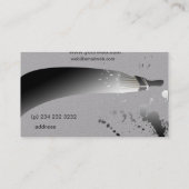 Trendy Black White Waterverf Paint House Painters Visitekaartje (Achterkant)