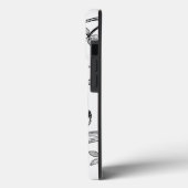 Trendy BLack Witte Moderne Luiaard Stoere Hoesje (Achterkant / Links)