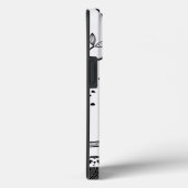 Trendy BLack Witte Moderne Luiaard Stoere Hoesje (Achterkant / Rechts)