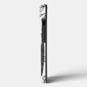 Trendy BLack Witte Moderne Luiaard Stoere Hoesje (Achterkant / Links)