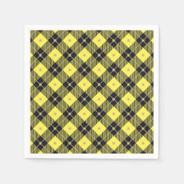 Trendy Black Yellow Pset Pattern Servet
