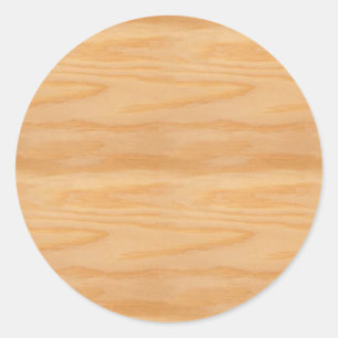 Trendy Blank Wood Sjabloon Elegant Design Ronde Sticker