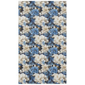 Trendy Blau Ivoren Bloemendruk Tafelkleed (Voorkant)