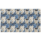 Trendy Blau Ivoren Bloemendruk Tafelkleed (Voorkant (Horizontaal))