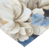 Trendy Blau Ivoren Bloemendruk Tafelkleed (Gekanteld)