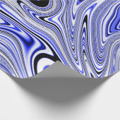 Trendy Blau Marmer Werveling Cadeaupapier (Hoek)