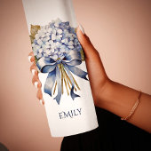 Trendy Blauw Bloemen Bruidsmeisje Voorstel Thermosbeker