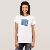 Trendy Blauw COFFIE EERST DAN KINDEREN Grafisch on T-shirt (Voorkant volledig)