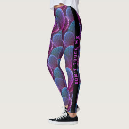 Trendy Blauw En Paars Woestijn Cactus Patroon Leggings