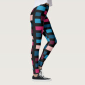 Trendy Blauw En Roze City Night Cool Home Pattern Leggings (Rechts)